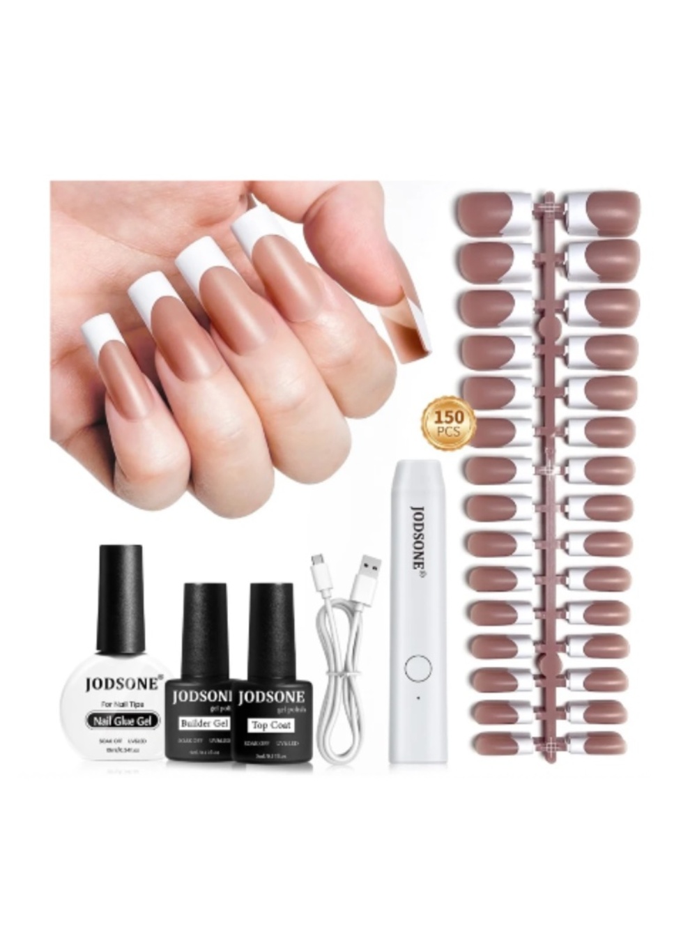 X-Coat Full Cover French Tip Nail Tips Set